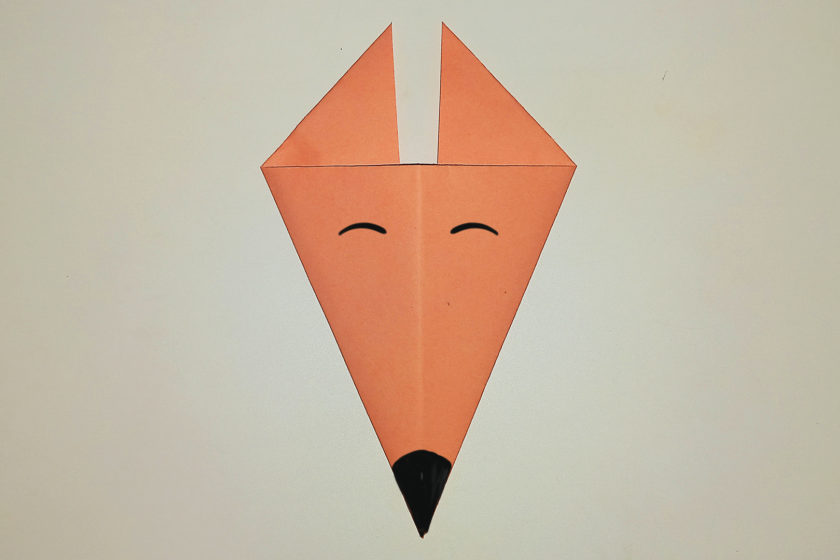 Легкая Оригами лисичка для детей