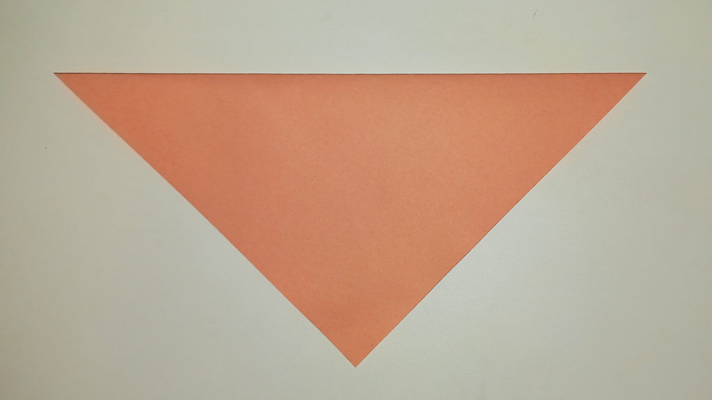 Оригами Лисичка из бумаги - треугольник