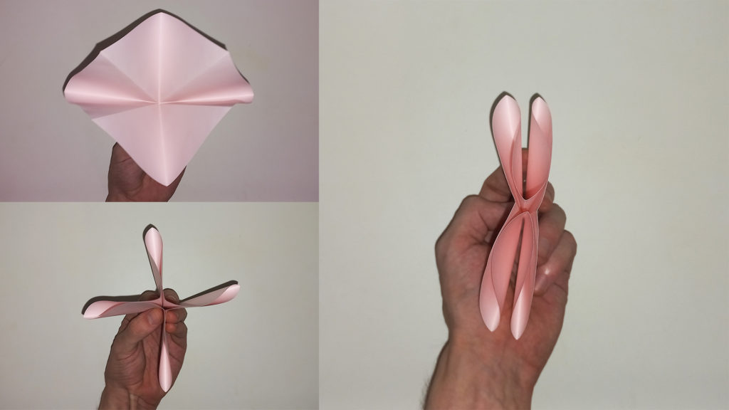 Оригами журавлик - Шаг 4 - Складываем ромбик