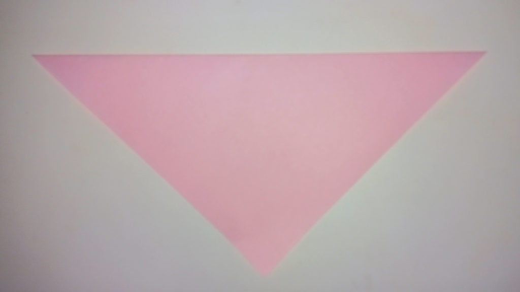 Простой мишка из бумаги - Шаг 2 - Перевернутый треугольник