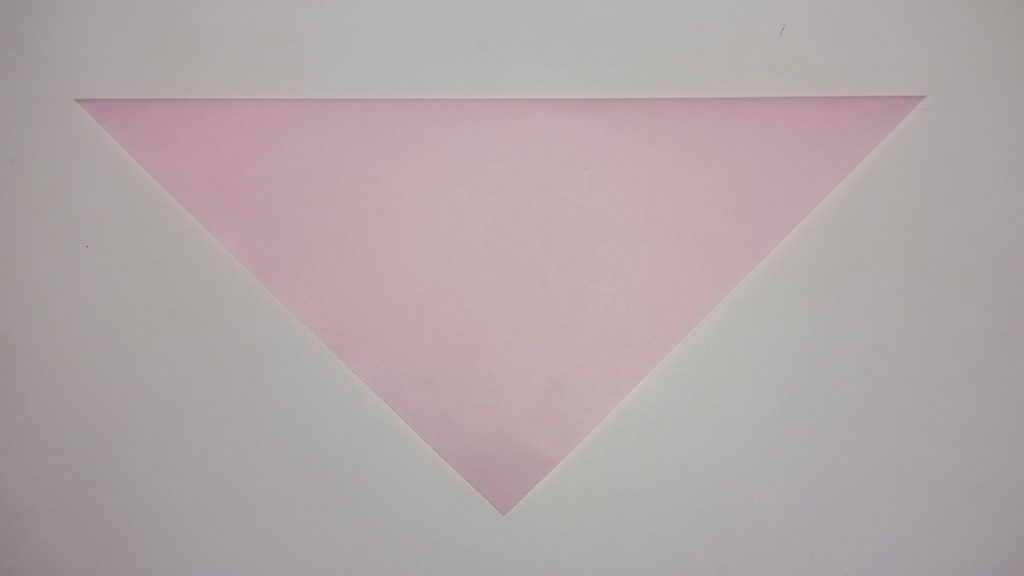 Простой мишка из бумаги - Шаг 4-1 - Делаем треугольник на второй стороне