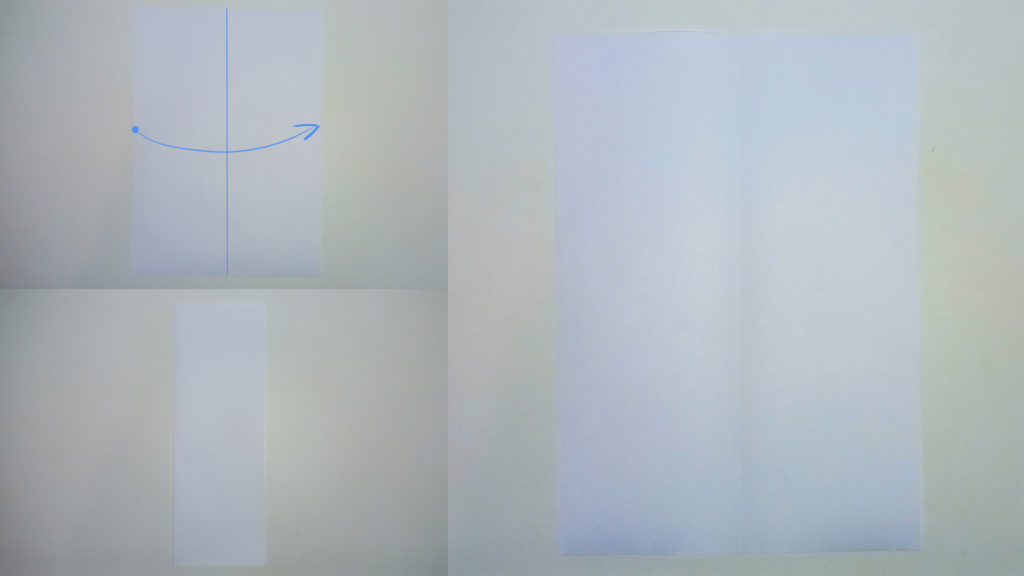 Бумажный самолетик Дротик - Шаг 2 - Создаем центральную складку