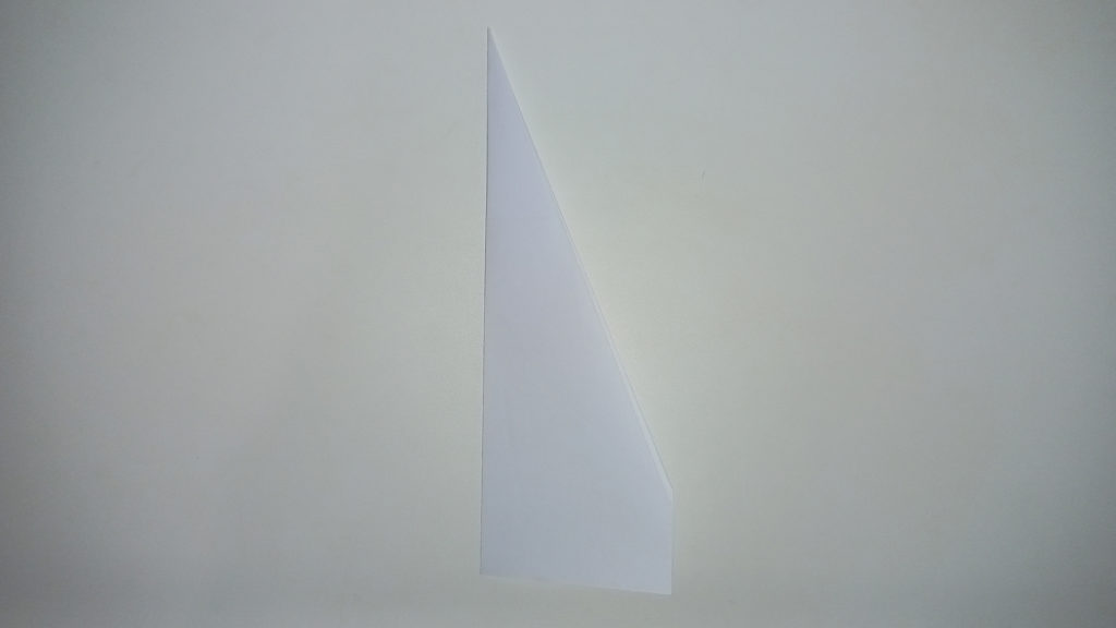 Бумажный самолетик Дротик - Шаг 5-2 - Складываем конструкцию пополам