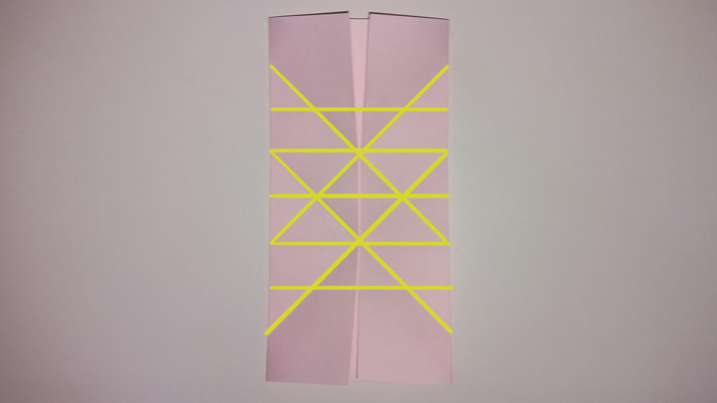 Оригами сердечко - Финал 1 этапа - Сверяем линии