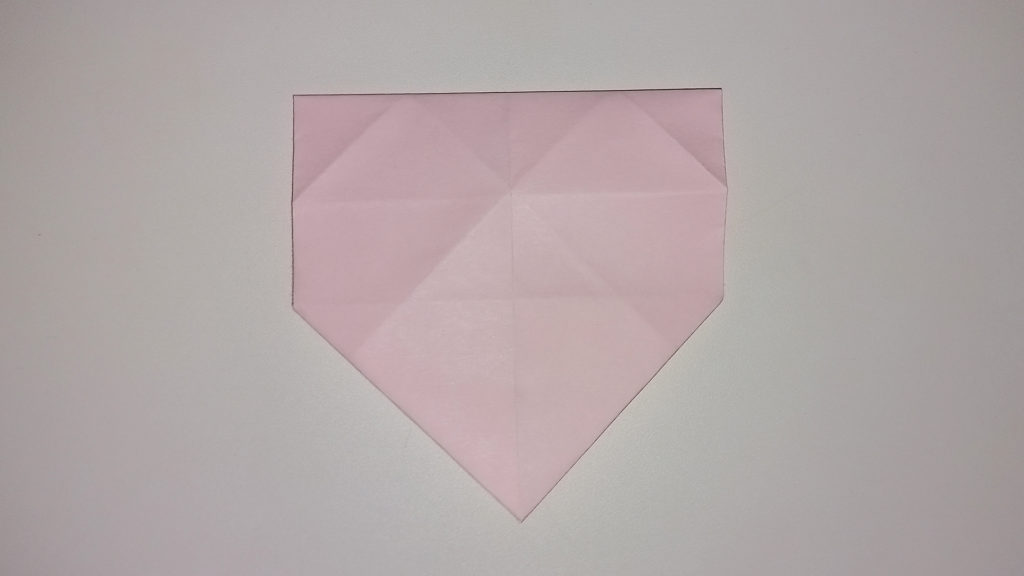 Оригами сердечко - Результат второго этапа