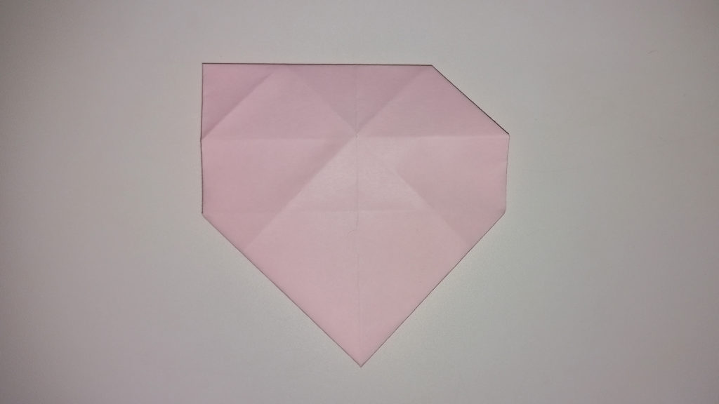 Оригами сердечко - Шаг 11-1 - Обратная внутренняя складка угла