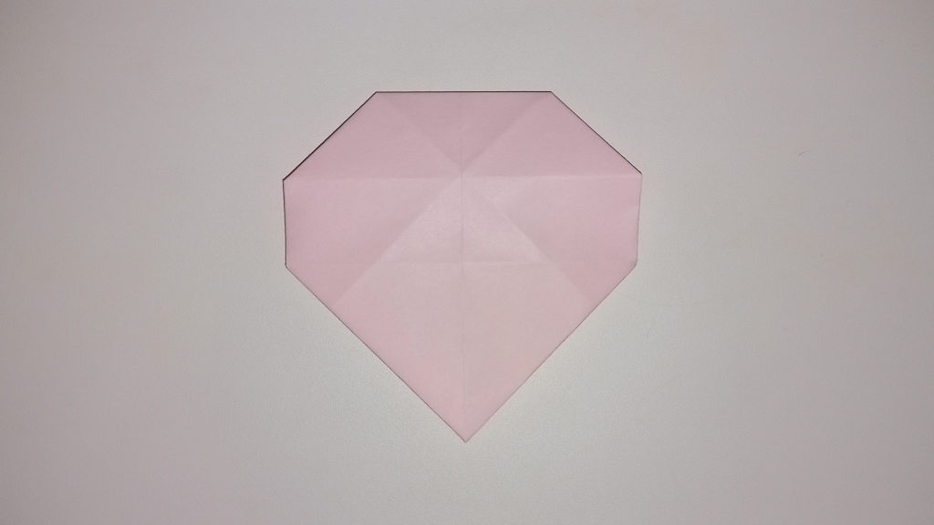 Оригами сердечко - Шаг 11-2 - Обратная внутренняя складка второго угла