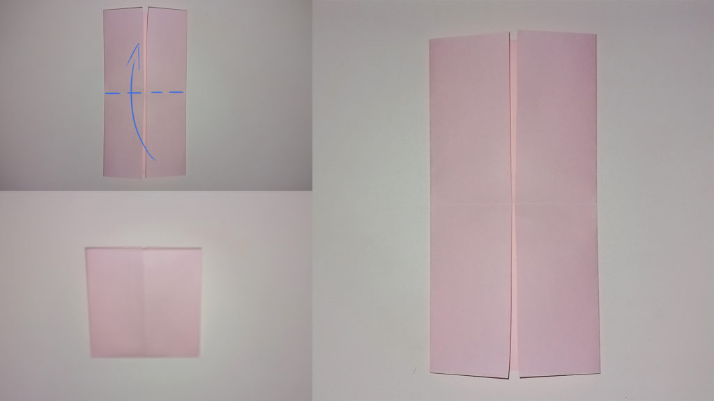 Оригами сердечко - Шаг 4 - Складываем конструкцию пополам