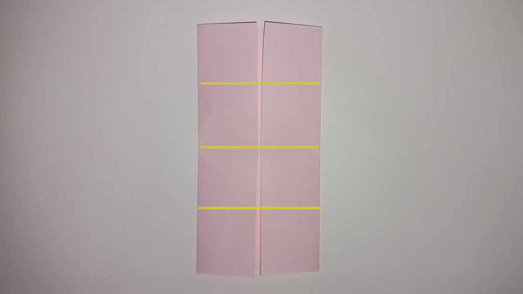 Оригами сердечко - Шаг 5-2 - Линии на этом этапе