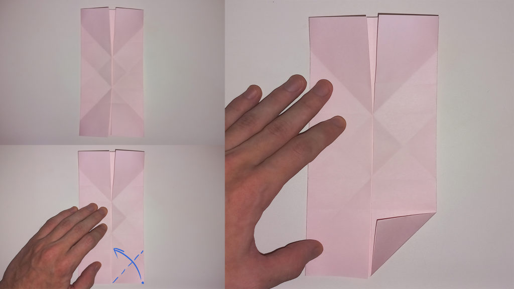 Оригами сердечко - Шаг 8 - Складываем углы