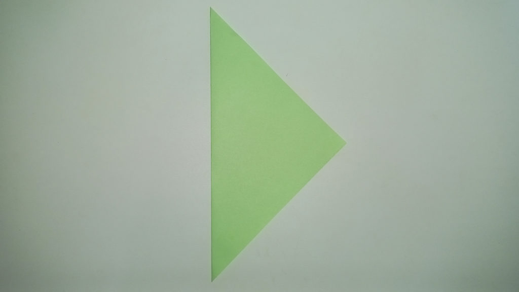 Оригами Стебель из бумаги - Шаг 2-1 - Делаем треугольник