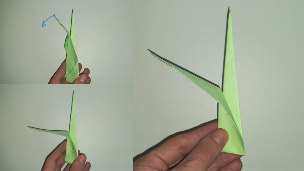 Шаг 8 - Отгибаем листочек