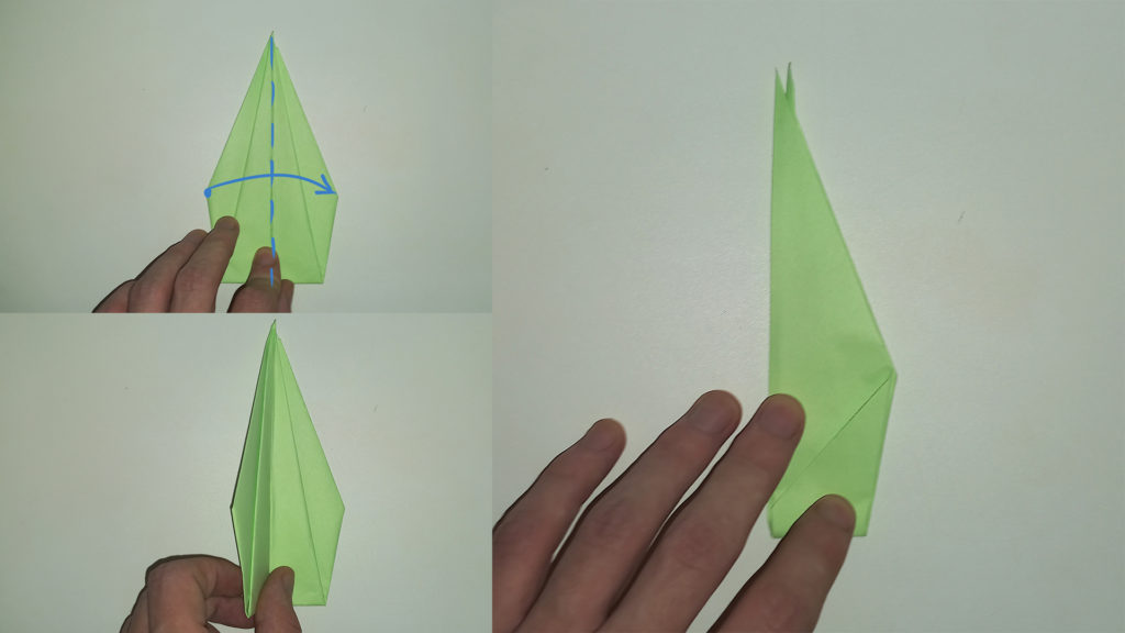 Урок по созданию цветочного стебля из бумаги - Шаг 7 - Складываем пополам